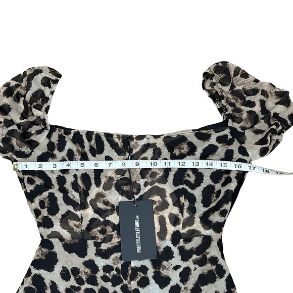 Pretty Little Thing Romper Black Animal Cheetah Leopard Print - Picture 3 of 11